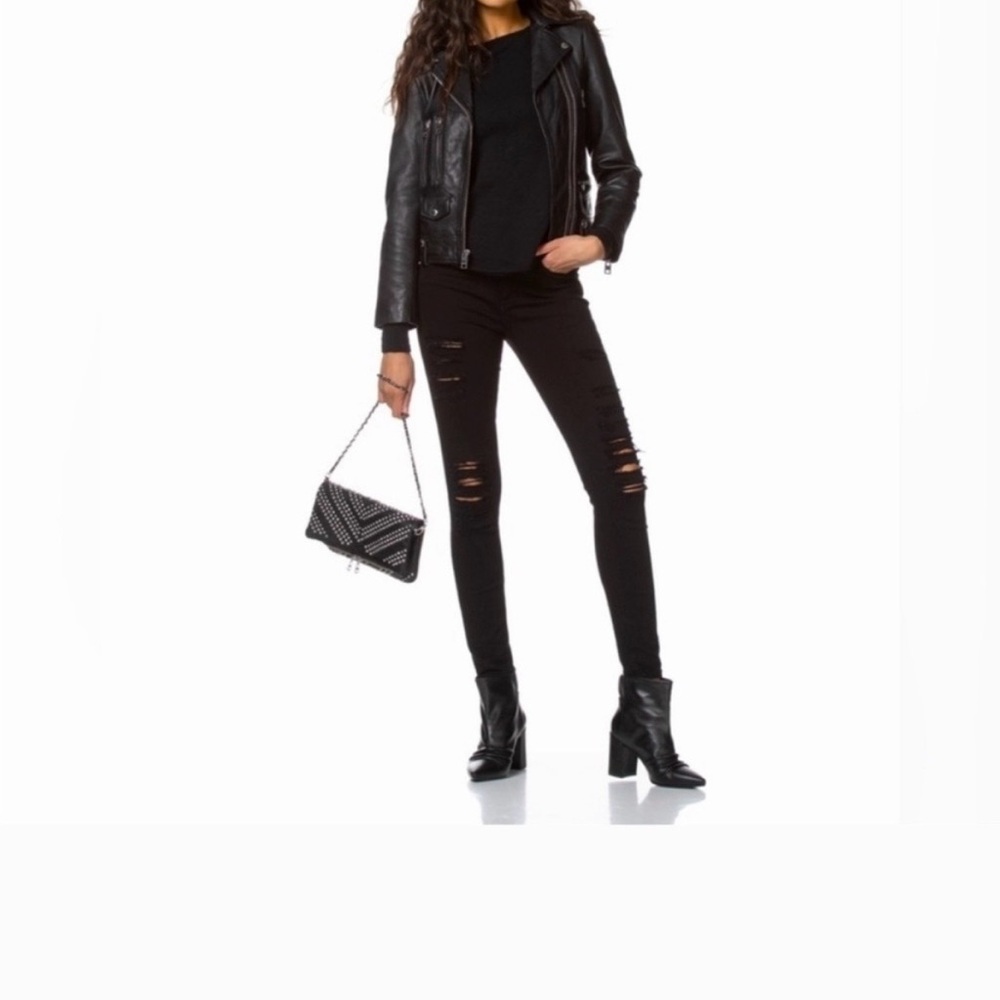 FRAME Le Color Ripped Skinny Jeans